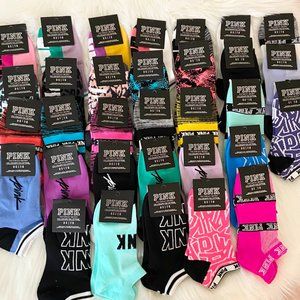 NWT 10 Pairs VS PINK NO SHOW SOCKS
